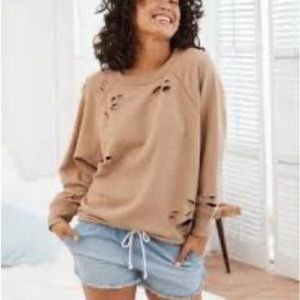 Aerie Distressed City Sweatshirt